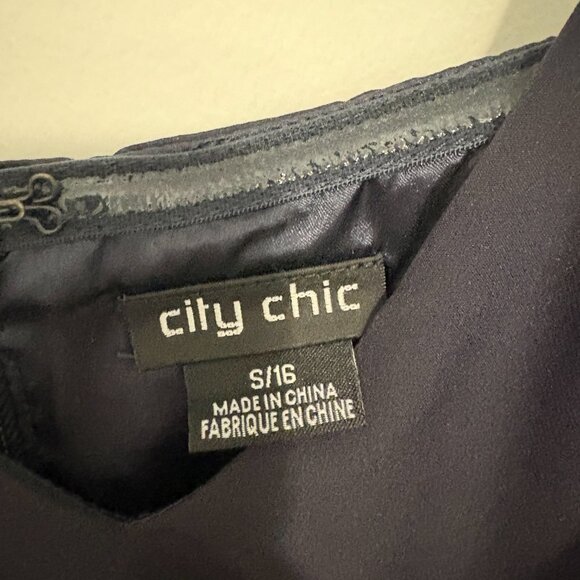 City Chic Navy Blue Wedding Guest, Bridesmaid Dress - Picture 5 of 6